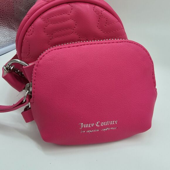 Juicy Couture Juicy Puff Roll Crossbody Bag Handbag Juicy Hot Pink Purse NWT - Picture 4 of 8